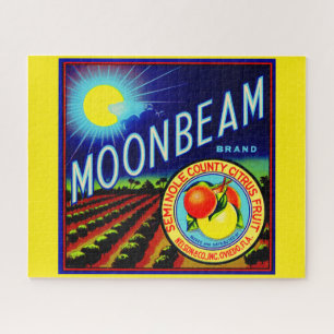 1940s fruit crate label Moonbeam brand citrus Jigsaw Puzzle
