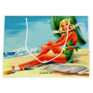 1940s glamour girl large gift bag