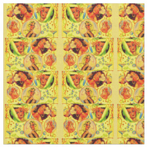 1940s glamour girls print fabric