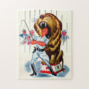 1940s lion tamer and lion jigsaw puzzle