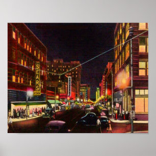 1940's Little Rock Main Street Poster