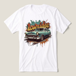 1940s Lowrider Classic Car Colourful Retro Art Tri-Blend Shirt