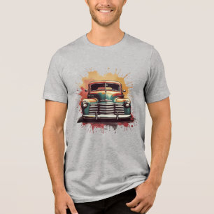 1940s Lowrider Classic Car Tri-Blend Shirt