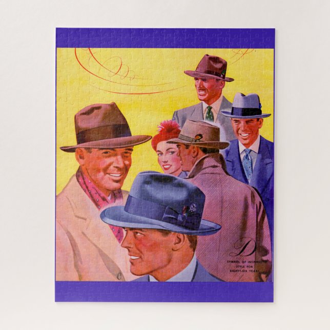 1940s men in hats jigsaw puzzle (Vertical)
