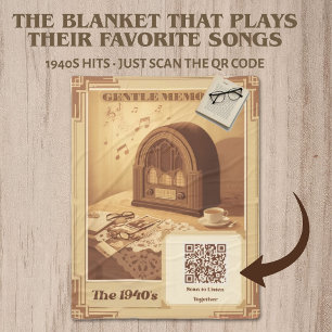 1940s Music Therapy Blanket QR Code 40s Hits