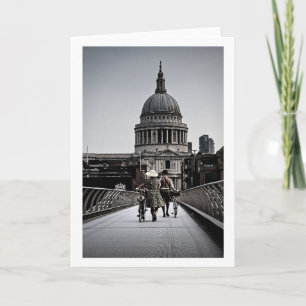 1940's On Millennium Bridge London (6331) Card