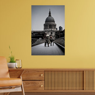 1940's On Millennium Bridge London (6331) Poster