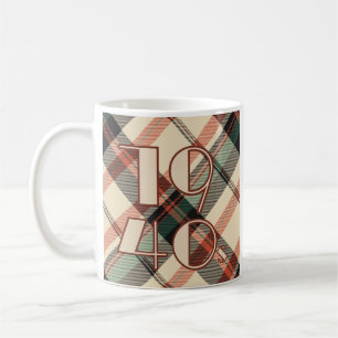 1940s Plaid Mug