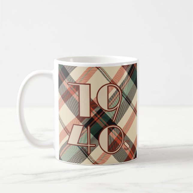 1940s Plaid Mug (Left)
