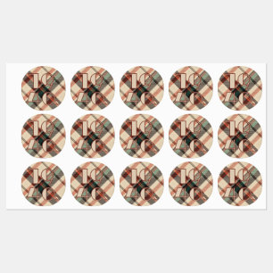 1940s Plaid Stickers