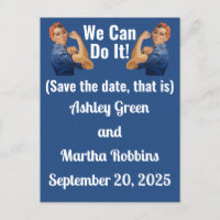 1940's Two Rosies Save-the-Date 