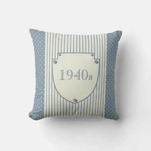 1940s vintage retro war time woman throw pillow