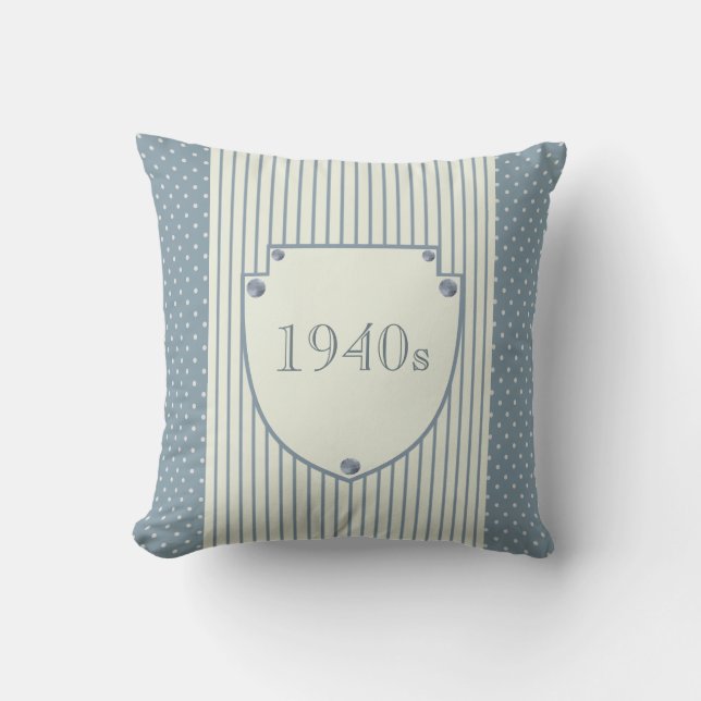 1940s vintage retro war time woman throw pillow (Front)