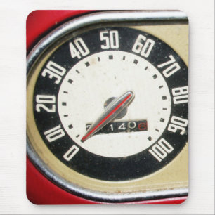 1940s Vintage Speedometer Closeup Mouse Pad