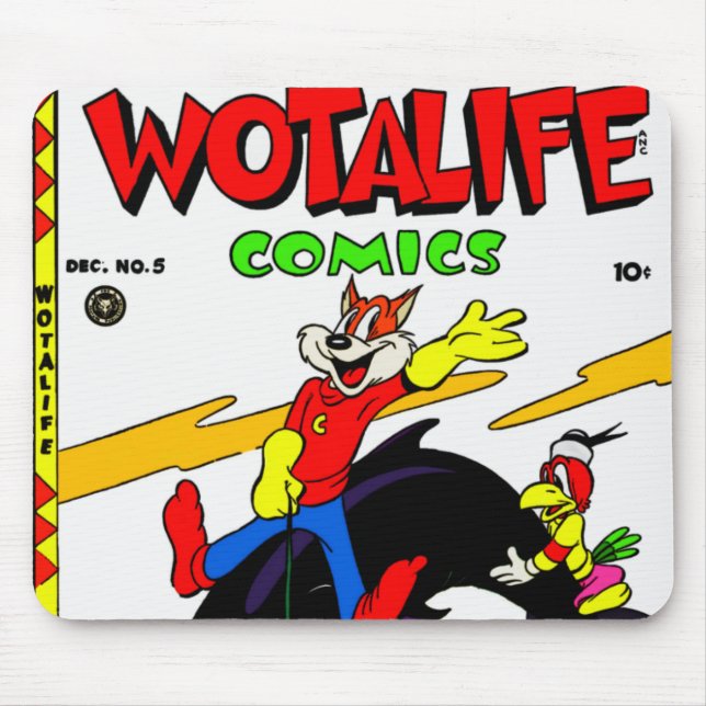 1940's Wotalife Comics Mousepad (Front)