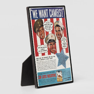 1940S WWII MILITARY ADVERTISEMENT PLAQUE