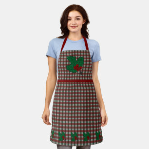 1940s Xmas Gingham Apron