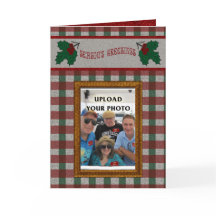 1940s Xmas Gingham - Your Photo - Personalized