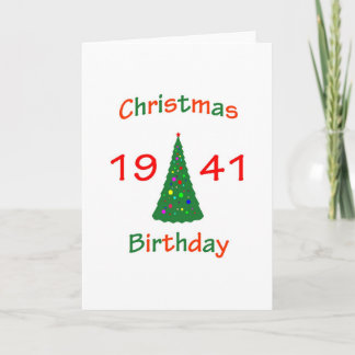 1941 Christmas Birthday Holiday Card