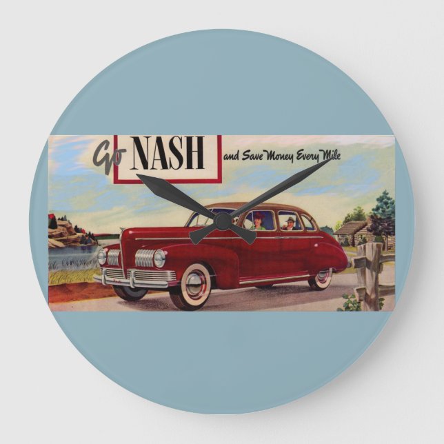 1941 Nash automobile ad Large Clock (Front)