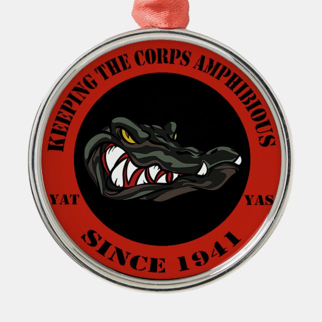 1941 Red Metal Ornament (Front)