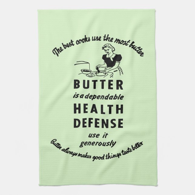 1941 Vintage Butter Ad Kitchen Towel (Vertical)