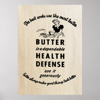 1941 Vintage Butter Ad Poster