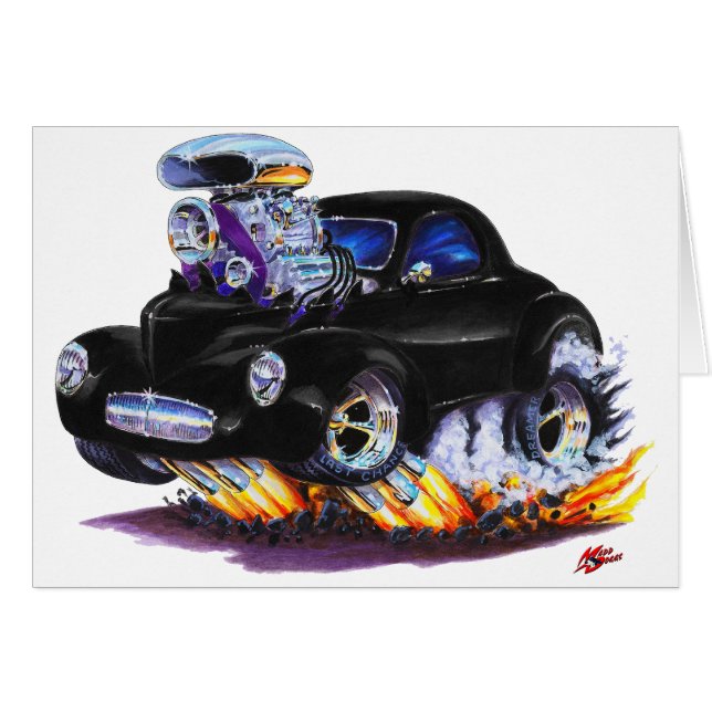 1941 Willys Black Car (Front Horizontal)