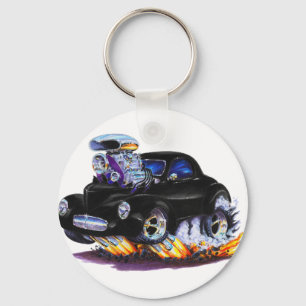 1941 Willys Black Car Keychain