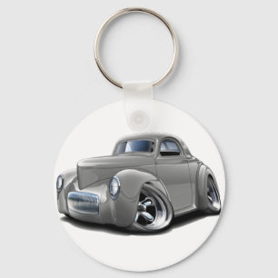 1941 Willys Silver Car Keychain