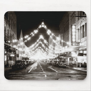 1942 Honolulu's Fort Street at Night Mouse Pad