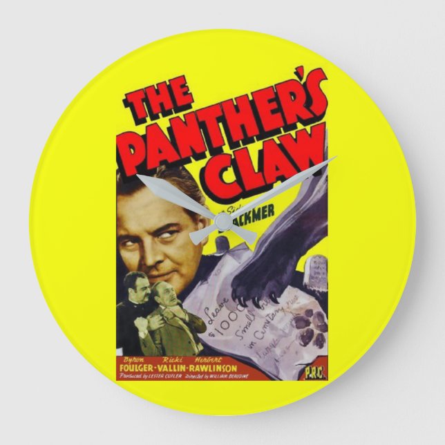 1942 The Panther’s Claw movie poster Large Clock (Front)