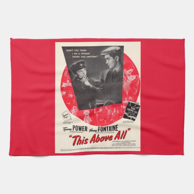 1942 This Above All movie poster Kitchen Towel (Horizontal)