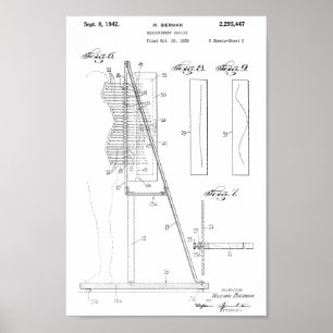 1942 Vintage Spinal Curves Patent Art Print