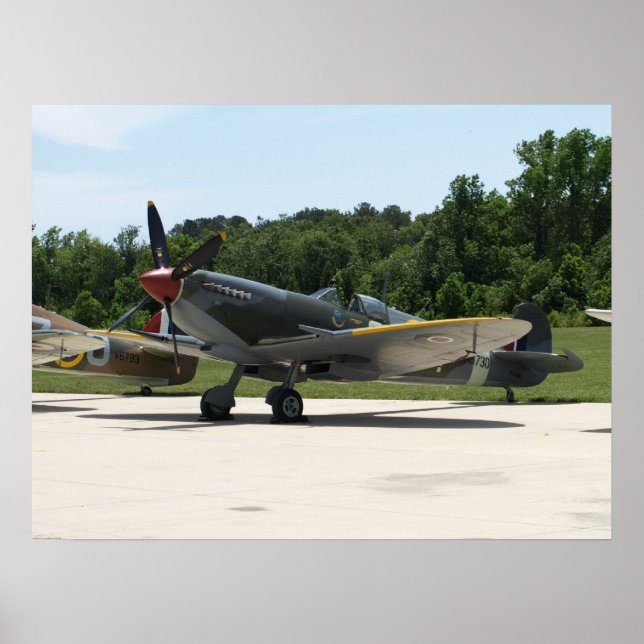 1943 Supermarine Spitfire Mk IXe. Poster (Front)