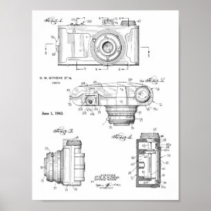 1943 Vintage Camera Patent Art Drawing Print