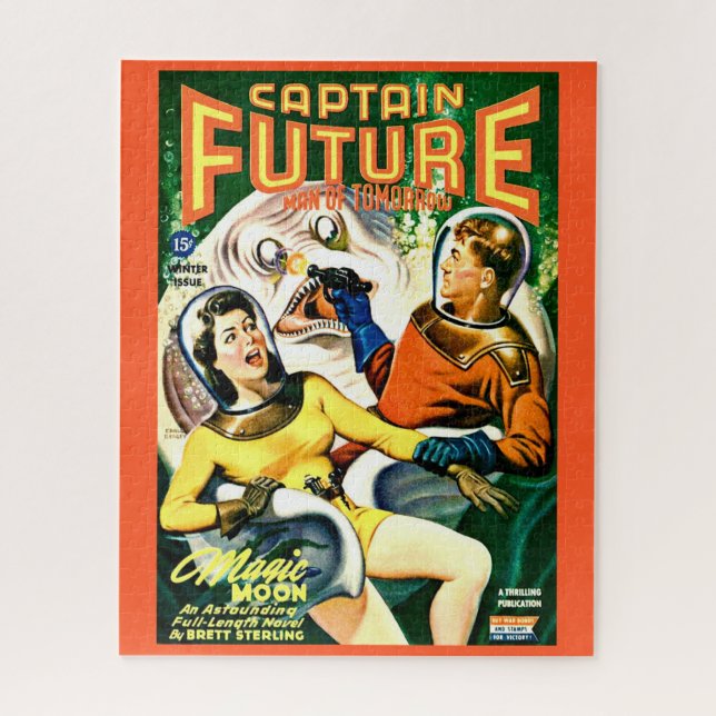 1944 Captain Future cover Jigsaw Puzzle (Vertical)