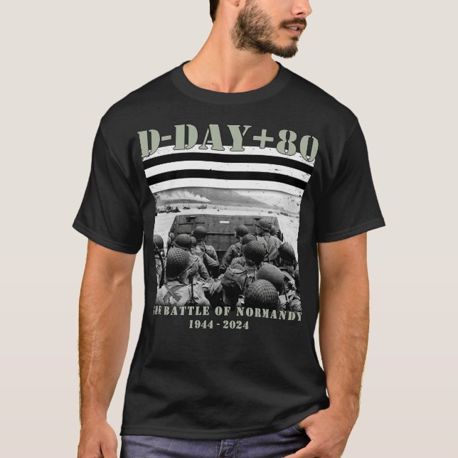 1944 DDay 2024 80th Anniversary Normandy 2 T-Shirt (Front)