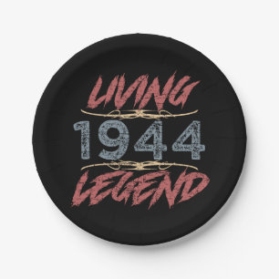 1944 Living Legend 80th Birthday Paper Plate