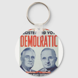 1944 Roosevelt - Truman Keychain