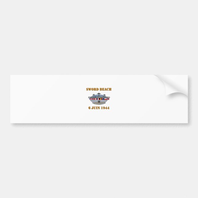 1944 Sword Beach Bumper Sticker (Front)