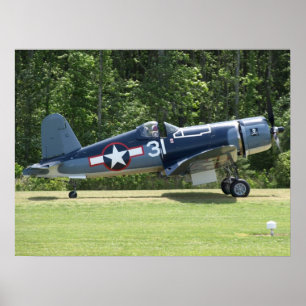 1945 Goodyear FG-1D Corsair. Poster