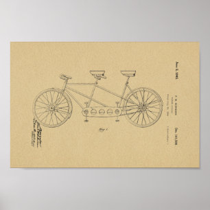 1945 Vintage Schwinn Bicycle Patent Art Print