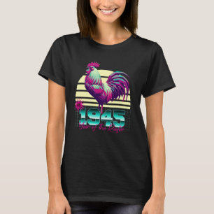 1945 Year of the Rooster 80s Retro Vaporwave Chine T-Shirt