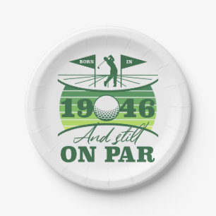 1946 80th Birthday Golf Lovers Paper Plate
