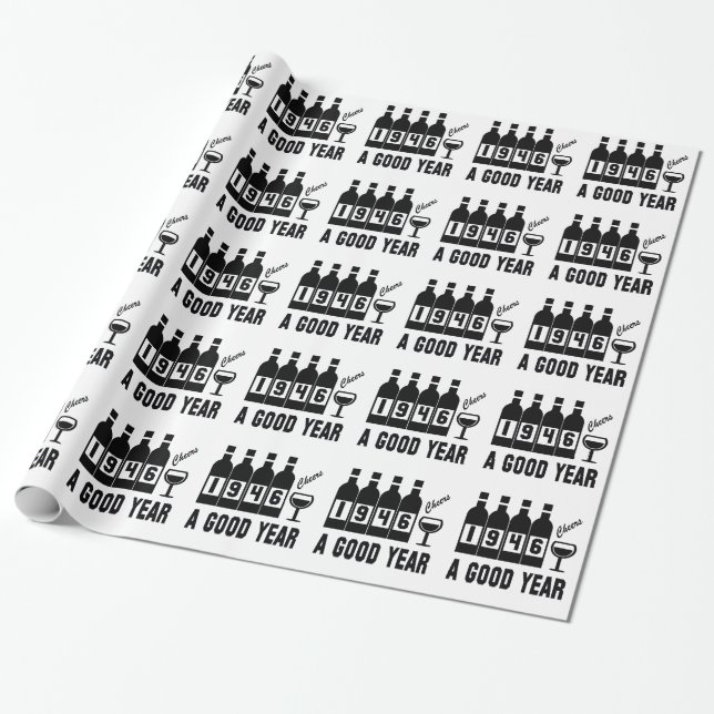 1946 A Good Year Wrapping Paper (Unrolled)
