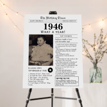 1946 Newspaper Welcome Sign