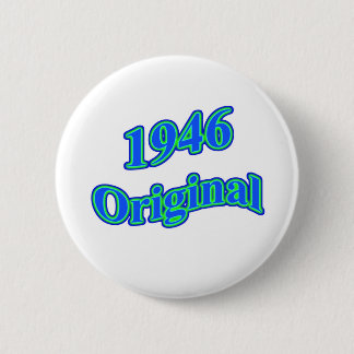 1946 Original Blue Green 2 Inch Round Button