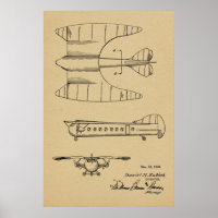 1946 Passenger Airplane Patent Art Drawing Print