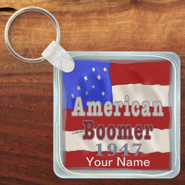 1947 Birthday Baby Boomer keychains (Front)